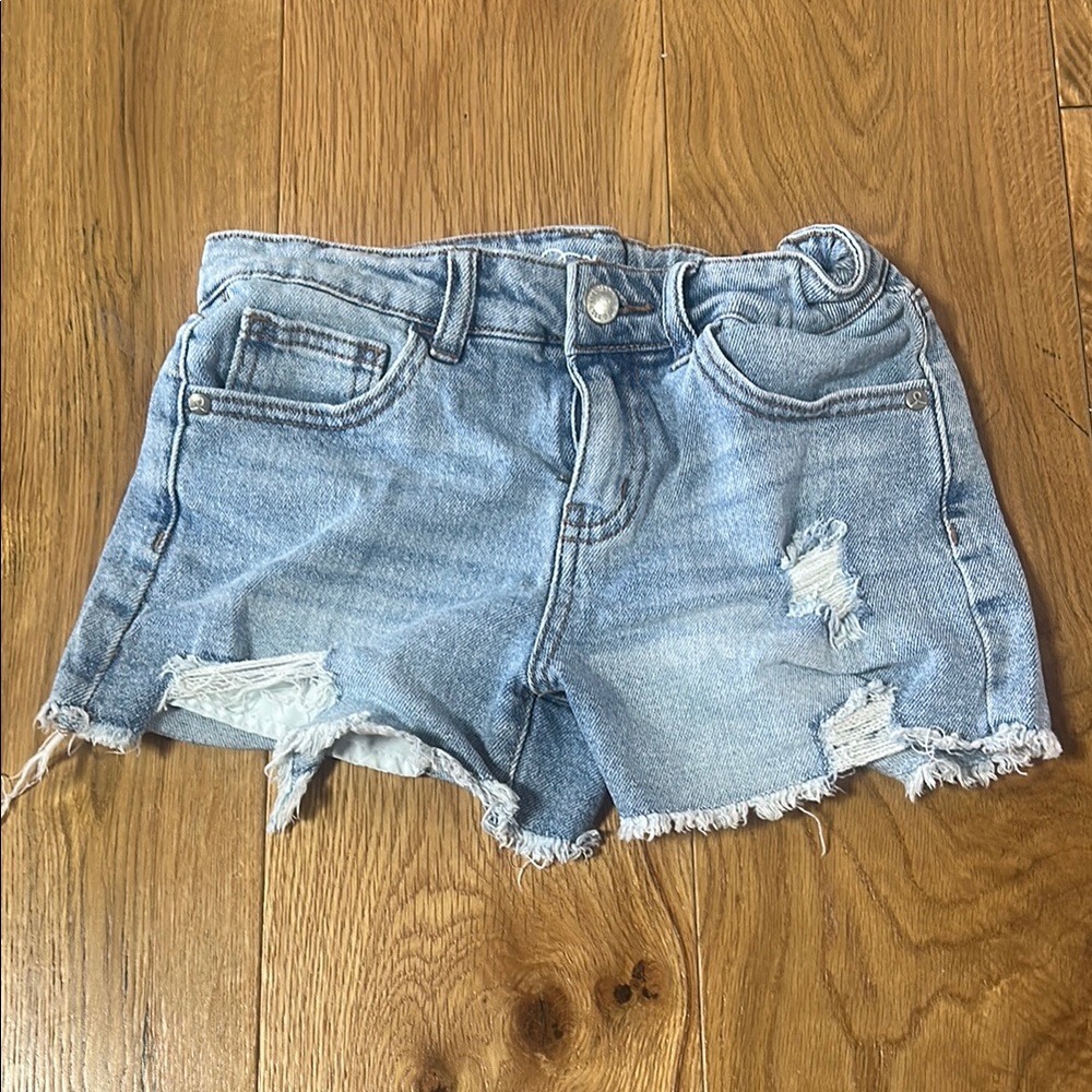 Denim Distressed Girls Shorts
